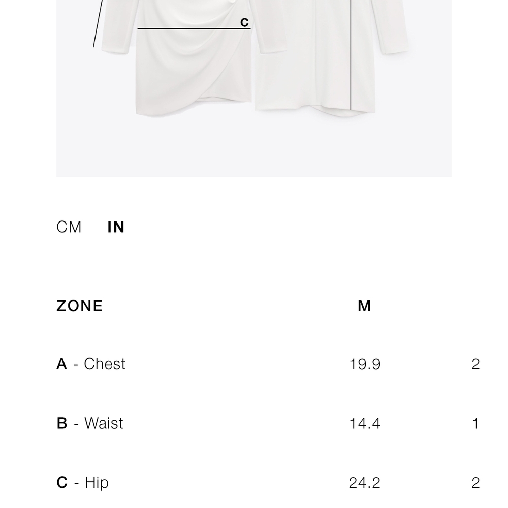 Zara Two-Tone Beige and White Midi Dress - Picture 8 of 8